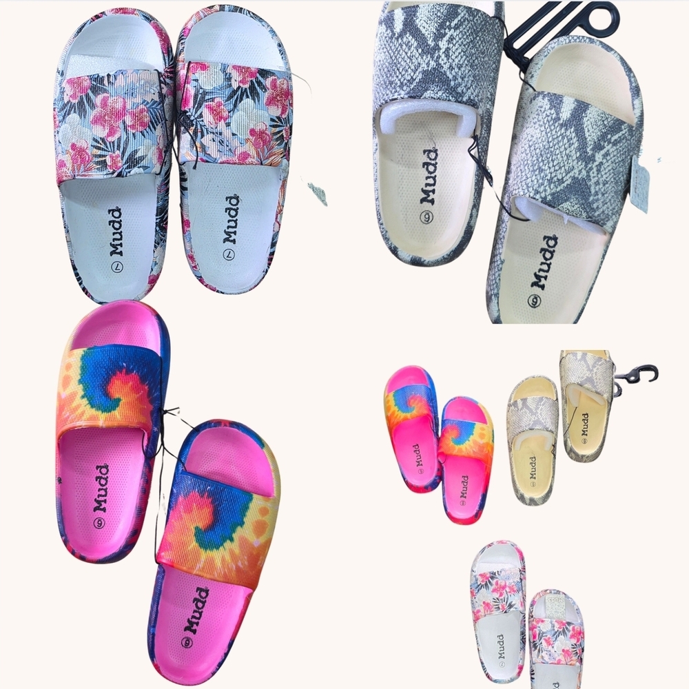 Mudd Pink Slippers with Soft Fabric Upper